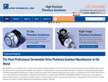 Tablet Screenshot of apexdynamicsusa.com